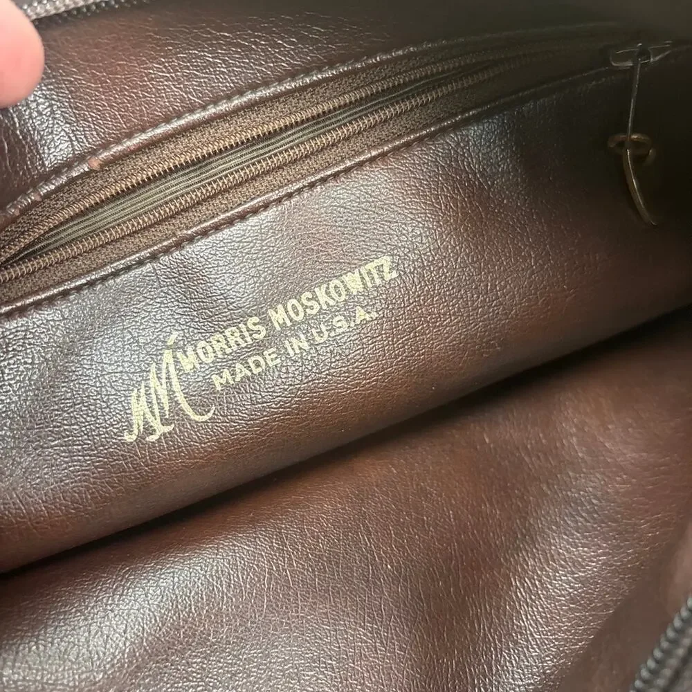 🤎Morris Moskowitz Woven Velvet Hobo Bag | OS | Brown & Beige